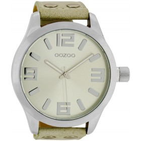 OOZOO Timepieces 51mm Stonegrey Leather Strap C1006